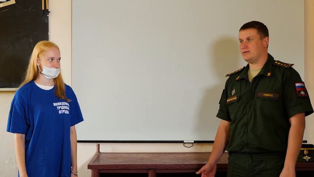 Встреча  отряда "03-СКОРЫЕ" с заместителем командира роты по военно-политической работе Руденко Д.А
