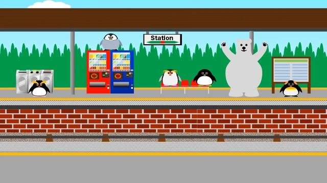 Learn Numbers with animal train for Kids  電車踏切知育こどもアニメ