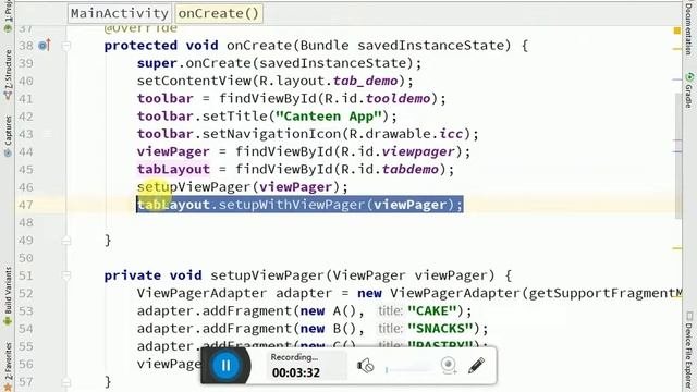 Tablayout in android example