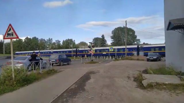 Ретро поезд в Сортавала. Респ. Карелия.  Россия.