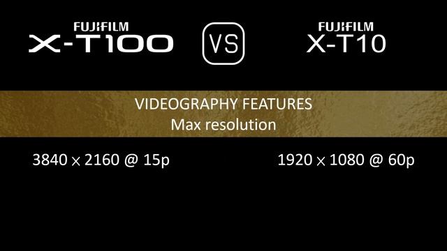 Fujifilm X-T100 vs. Fujifilm X-T10: A Comparison of Specifications