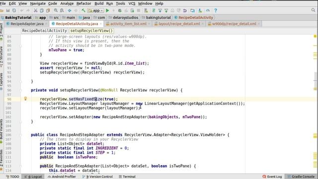 ANDROID BAKING APP, RETROFIT, EXOPLAYER, HETEROGENOUS RECYCLERVIEW, MASTER DETAIL FLOW 2