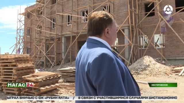 В селении Нестеровское возводят новое здание Администрации Сунженского района