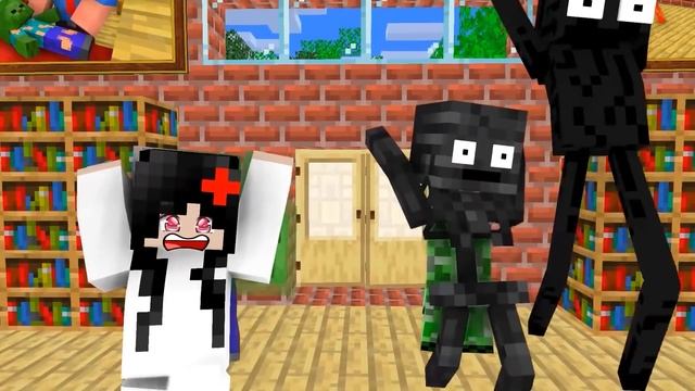 Monster School Zombie Attack Team TiTan +More - Minecraft Animation