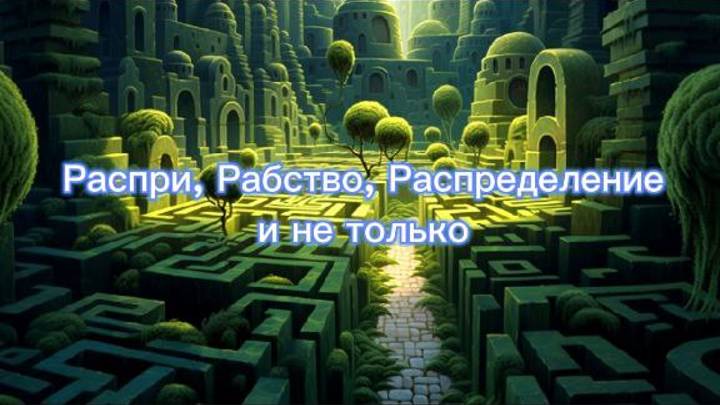 Распри, Рабство, Распределение и не только об этом