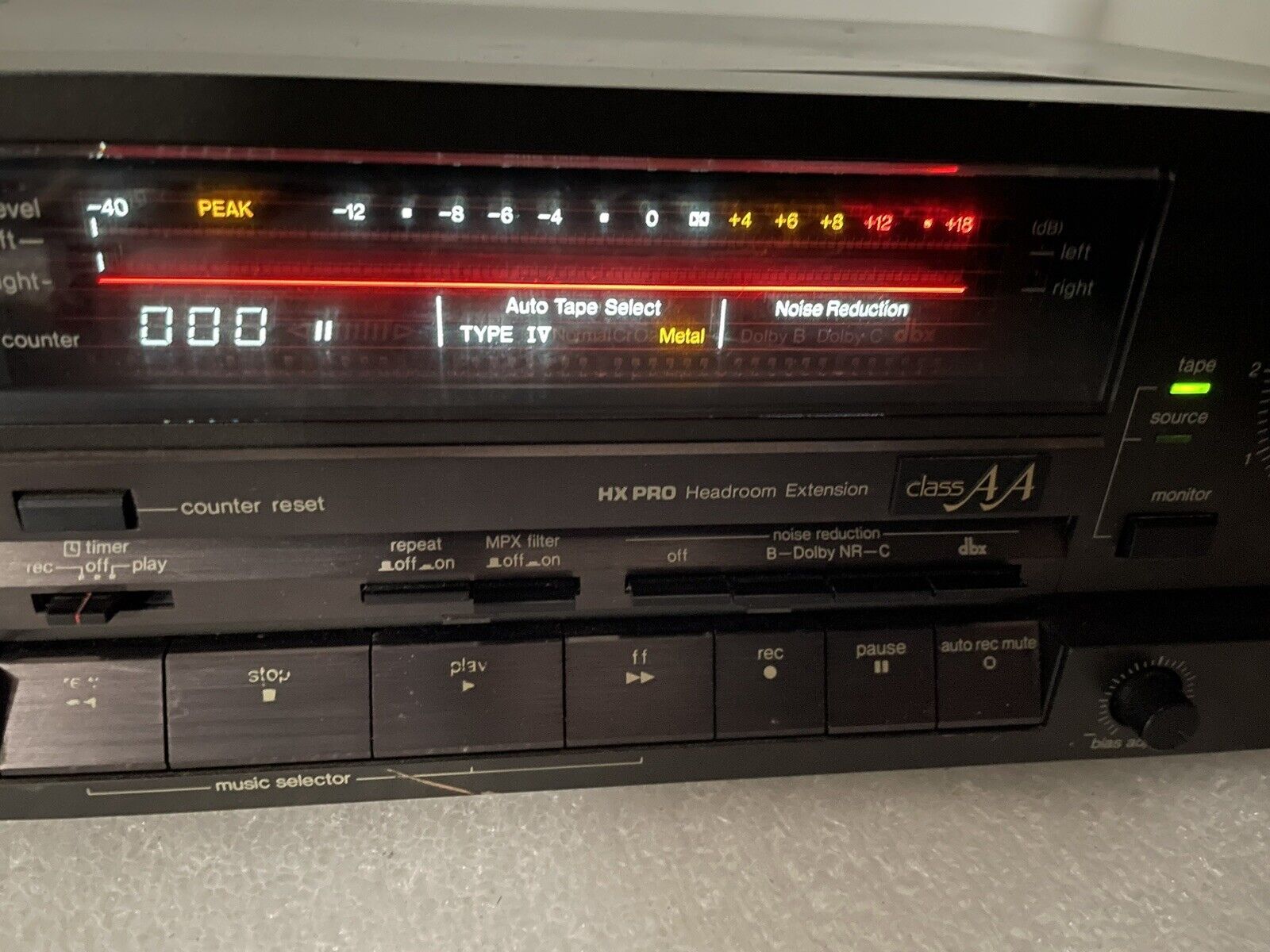 Стереокассетная дека Technics Rs-B905 Dolby Hx Pro с 3 головками класса Aa-Япония-1987-год