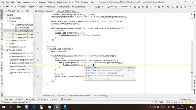 Android Firebase Realtime Database ListView Beginner Tutorial 2020