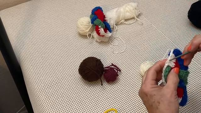Punto tejido en gancho entrelazado
