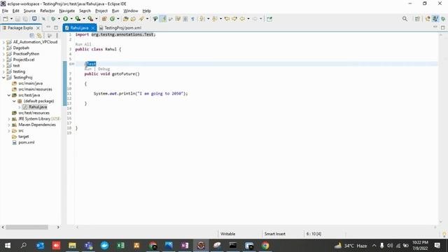 Installation of TestNG via Maven Project. Difference between comments and annotations. Interview IM