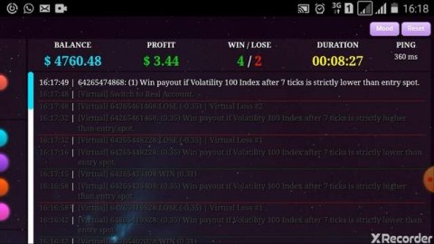 Saved by virtual / dummy loss. Free rise fall binary bot www.ezbinarybot.com
