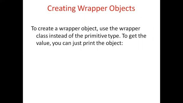 java wrapper class