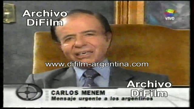 Carlos Menem mensaje a los Argentinos - Elecciones Presidenciales 2003 - DiFilm (2003)
