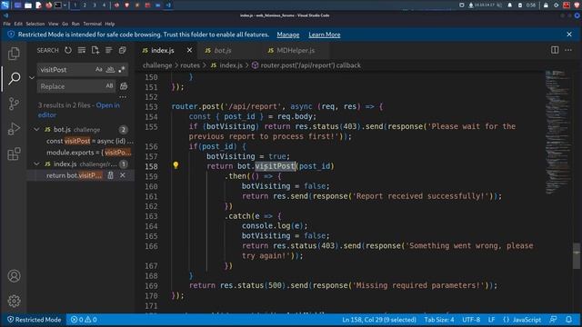 Using XSS + Cache Poisoning to hack a Hacker Forum | HTB Felonious Forums