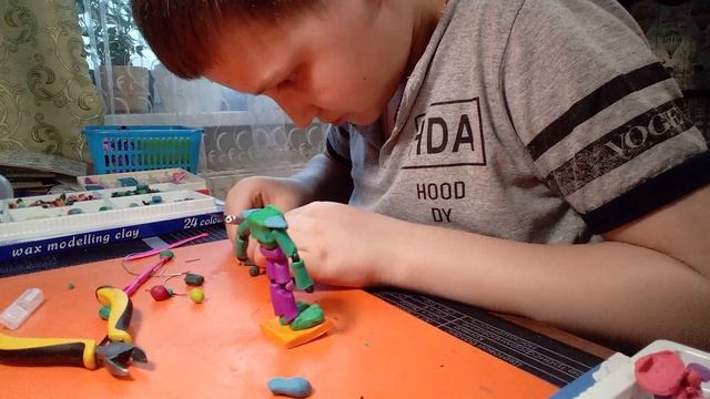 лепка аниматроника.Костя TVplay