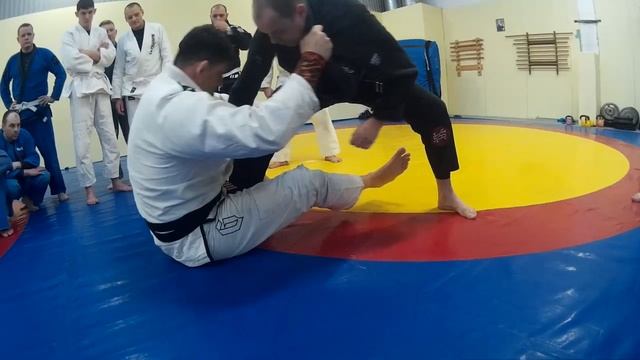 Pull De La Riva Guard And Single Leg Takedown (Kristian Cestaro BJJ Seminar/ Yaroslavl 16/11/19)