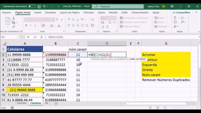 Como Arrumar Uma Lista De Telefones No Excel