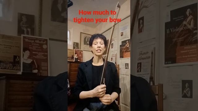 How Much to Tighten Your Cello Bow #cello #celloteacher