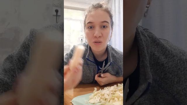 Тушёная капуста и болтушки