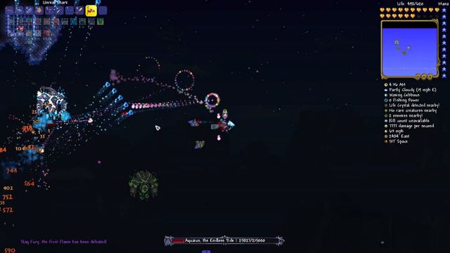 The Primordials boss fight (Terraria thorium mod)