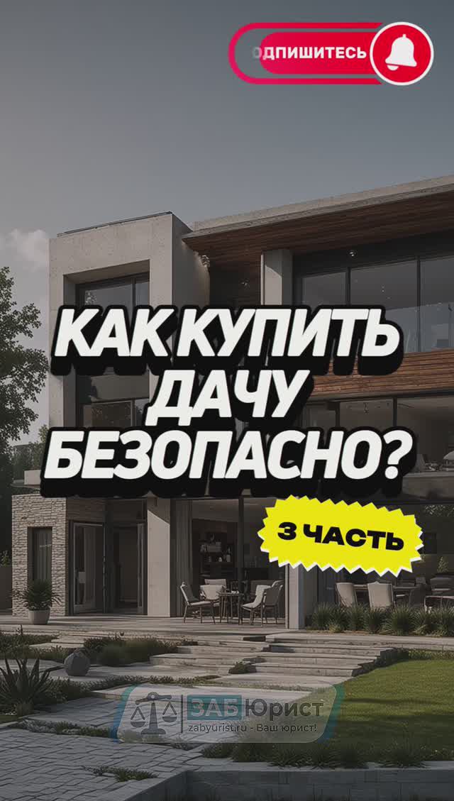 3 ЧАСТЬ: Как купить дачу безопасно? 🏡