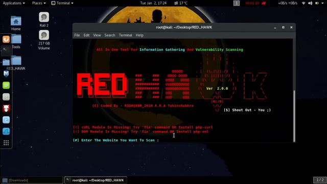 HOW TO DOWNLOAD AND INSTALL RED HAWK IN KALI LINUX !!!
