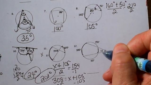 Circle Pt 1 Lesson 9 Mixed Angles