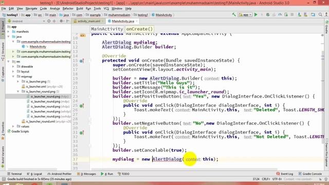 Implement Scroll View and Alert |Android App Development | Lecture#22 By Muhammad Saim Hashmi