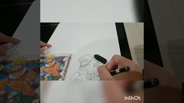 TRYING TO DRAW THE COVER OF NARUTO ENGLISH MANGA FIRST CHAPTER PROBABLY ?!!! YEY BACK NOW!!!