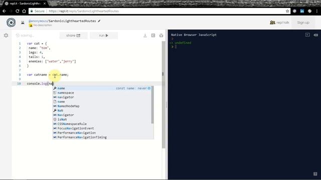 lesson 45 javascript(accessing object with dot notation)#45 دروس جافاسكريبت