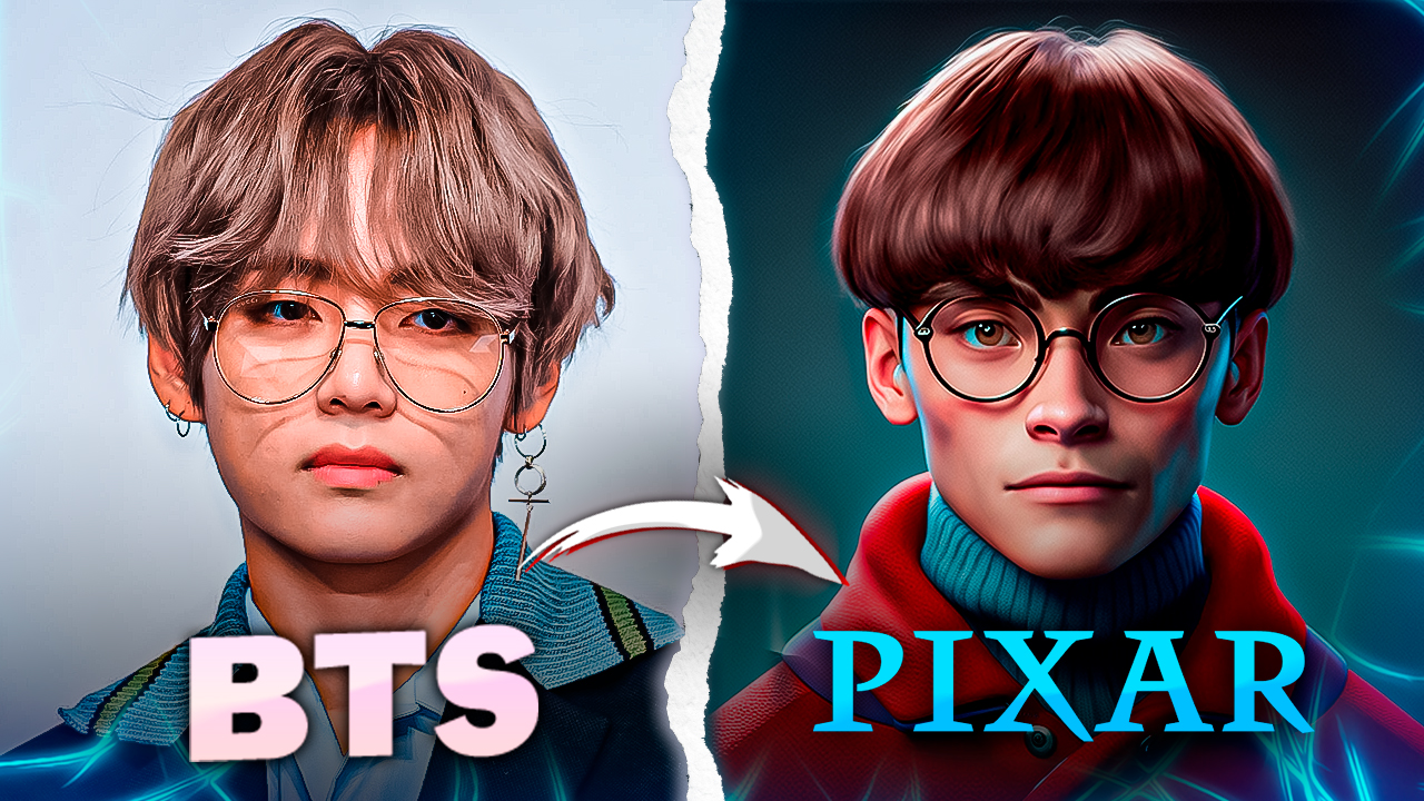 Группа BTS в стиле Pixar / 픽사 스타일