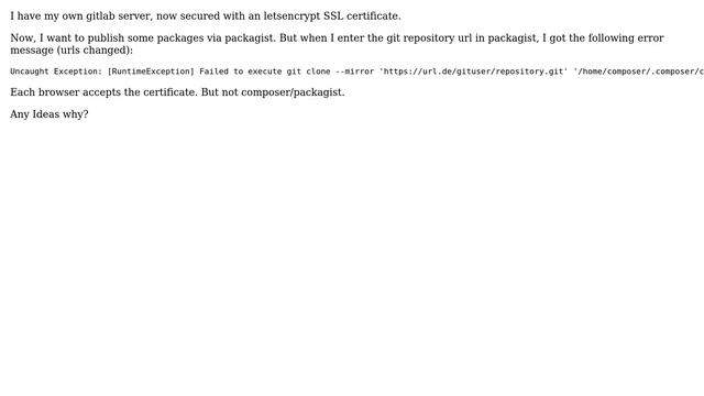 DevOps & SysAdmins: gitlab SSL configuration / certificate verification failed