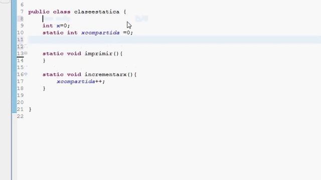 Tutorial Programacion Java 28 : Modificador Static