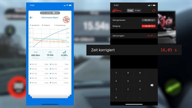 Golf 8 GTI  - Acceleration 100 - 200 km/h RaceChip vs. Stock