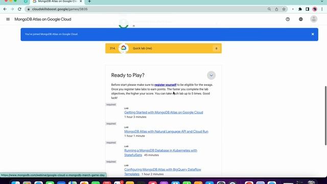 MongoDB Atlas on Google Cloud || #qwiklabs || #mongodb  ||  [With Explanation?️]