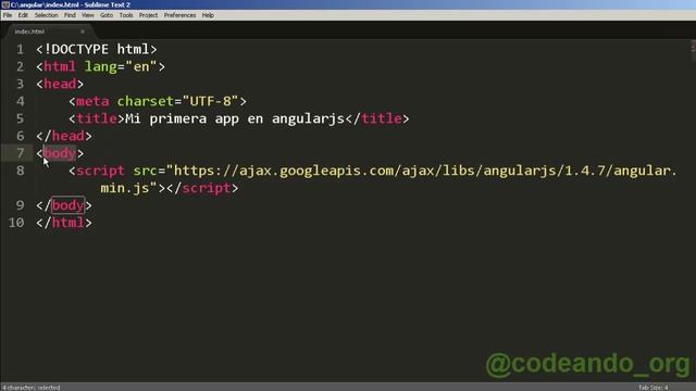 Curso Angular - Mi primera aplicación Hola mundo