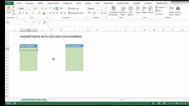 Excel Tip How To Generate Random Odd Or Even Numbers