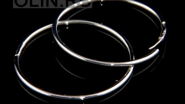 Серьги "Конго" из белого золота