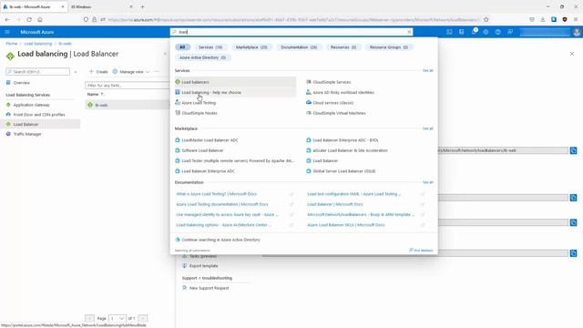 Azure Load Balancer Configuration