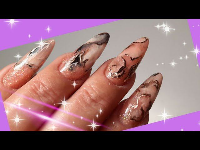 *460*Старый мрамор на новый лад.Коррекция Акриловых ногтей/Acrylic nails correction