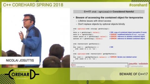 CoreHard Spring 2018. Nicolai Josuttis. Beware of C++17