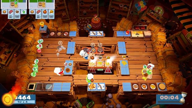 Overcooked 2 Switch Carnival 3-2 Quad 3724 (kimkachu, Henry, ü & chicken)