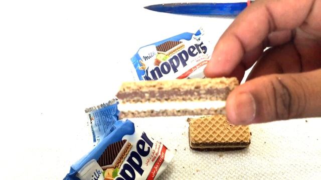 Milk Knoppers from Germany #Wafer filled with milk cream and nougat #Snack Review