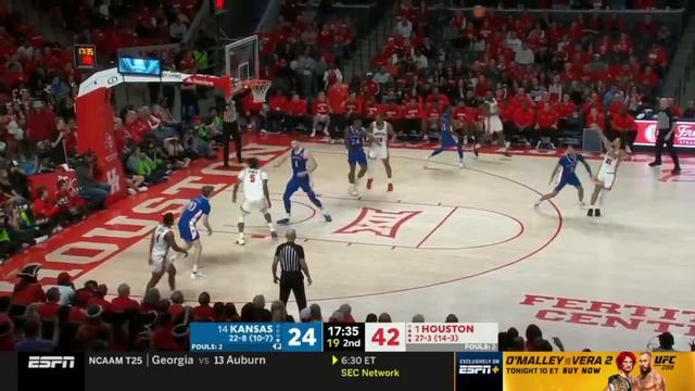 #1 Houston vs #14 Kansas Highlights | NCAA Men's Basketball | 2024 College Basketball