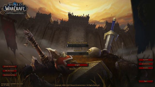 Battle For Azeroth Login Screen + Soundtrack (HD)