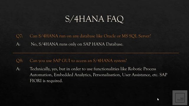 SAP S/4HANA Frequently Asked Questions | S/4HANA FAQ