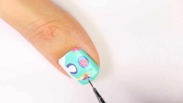 Зомби маникюр на Хэллоуин | Zombie nail art tutorial for Halloween