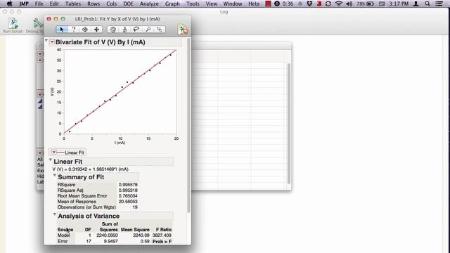 Linear Regression in JMP