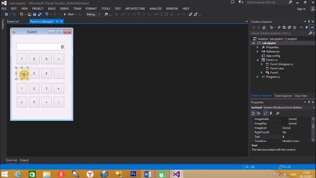 c# dasturlash tilida kalkulyator yasash #kalkulyator_yasash