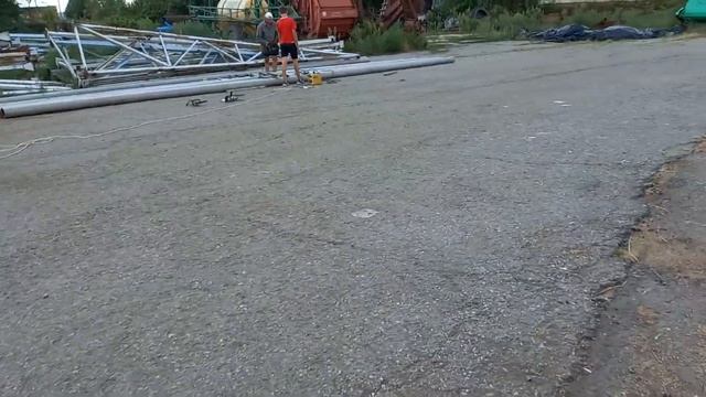 Начало большой стройки, навес 42*16