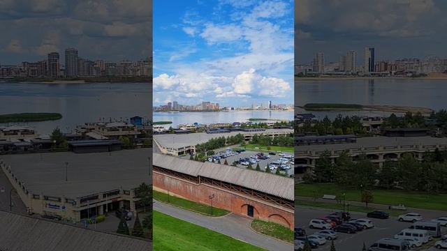 Вид на город Казань со смотровой площадки Кремля 🏰 Россия 🇷🇺 #путешествие #путешествияпороссии #к